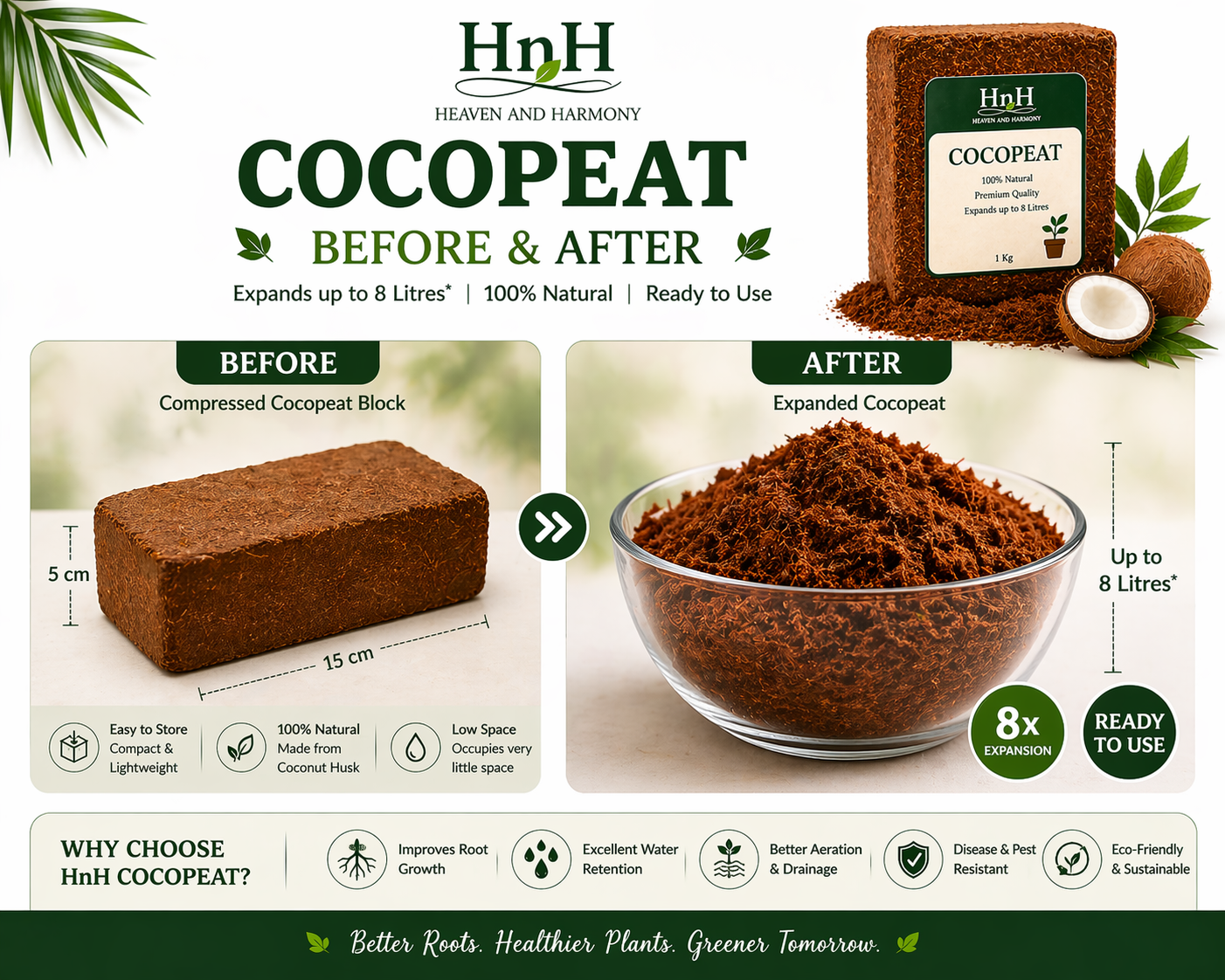 HnH Cocopeat block ( 1 kg )
