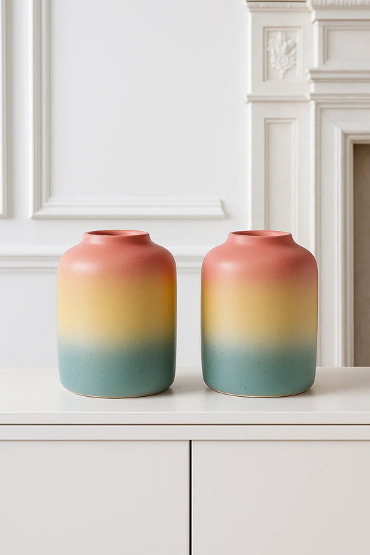 Rainbow bottle vase