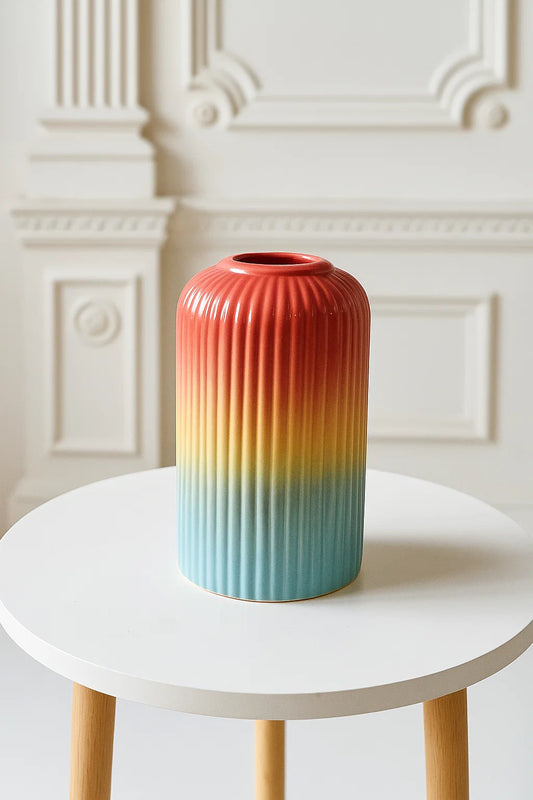 Rainbow line vase